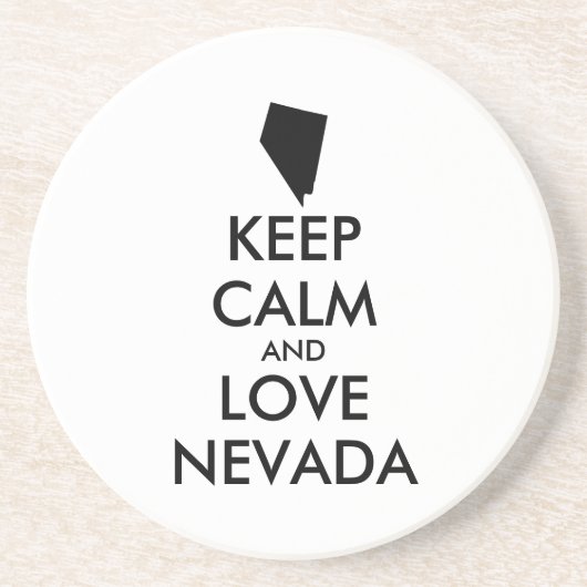  KEEP CALM EN VERLIES NEVADA ZANDSTEEN ONDERZETTER (Voorkant)