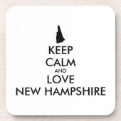  KEEP CALM EN VERLIES NIEUWE HAMPSHIRE BIER ONDERZETTER (Voorkant)