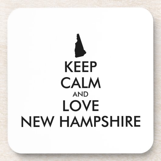  KEEP CALM EN VERLIES NIEUWE HAMPSHIRE BIER ONDERZETTER (Voorkant)