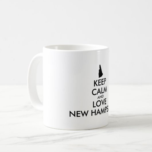  KEEP CALM EN VERLIES NIEUWE HAMPSHIRE KOFFIEMOK (Voorkant links)