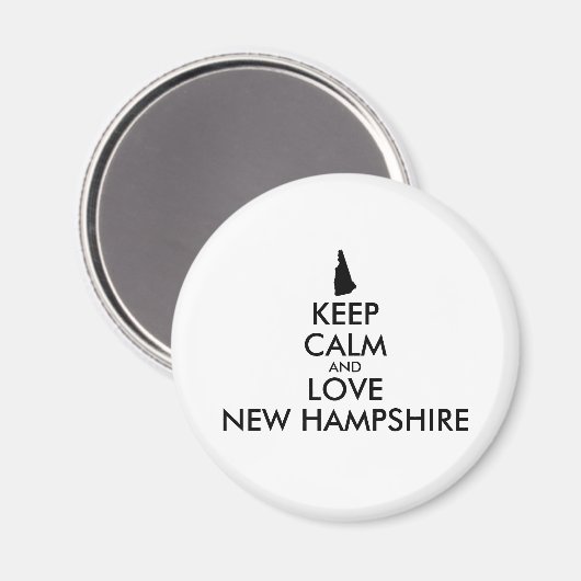  KEEP CALM EN VERLIES NIEUWE HAMPSHIRE MAGNEET (Voorkant / Achterkant)