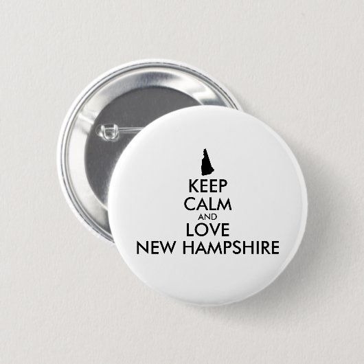  KEEP CALM EN VERLIES NIEUWE HAMPSHIRE RONDE BUTTON 5,7 CM (Voorkant /achterkant)