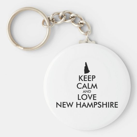  KEEP CALM EN VERLIES NIEUWE HAMPSHIRE SLEUTELHANGER (Voorkant)