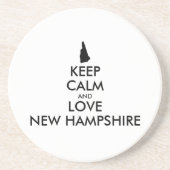  KEEP CALM EN VERLIES NIEUWE HAMPSHIRE ZANDSTEEN ONDERZETTER (Voorkant)