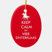 Keep Calm en Vier Sinterklaas Ornament (Voorkant)