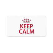 Keep Calm  Etiket (Voorkant)