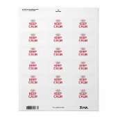 Keep Calm Etiket (Full Sheet)