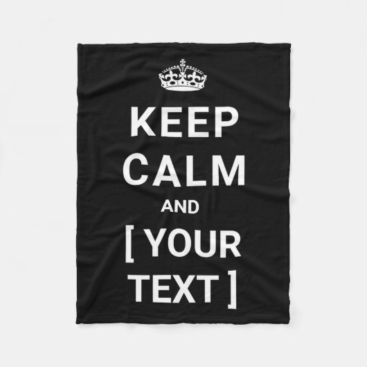 Keep Calm  Fleece Deken (Voorkant)