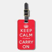 Keep Calm Funny Bagagelabel (Voorkant verticaal)