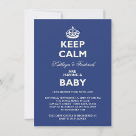 Keep Calm Funny Couples Baby shower Party nodigt u Kaart