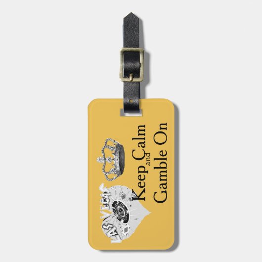 Keep Calm Gamble Las Vegas Bagagelabel (Voorkant verticaal)