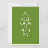 Keep Calm - Golf 40th Birthday Kaart (Voorkant)