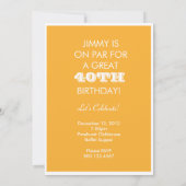 Keep Calm - Golf 40th Birthday Kaart (Achterkant)