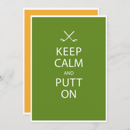 Keep Calm - Golf 70th Birthday Kaart (Voorkant / Achterkant)