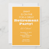 Keep Calm - Golf Theme Retirement Party Kaart (Achterkant)