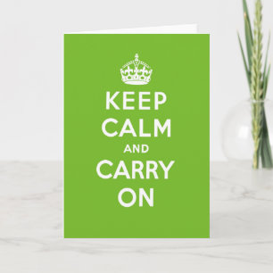 Keep Calm Greeting Card Kaart
