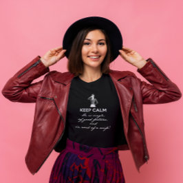 Keep Calm - hij is single... Dhr. Darcy (witte tek T-shirt