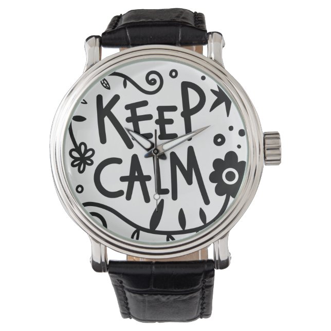 Keep Calm  Horloge (Voorkant)