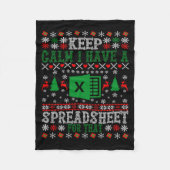 Keep Calm I Have A Spreadsheet For That Christmas Fleece Deken (Voorkant)