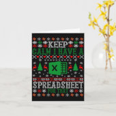 Keep Calm I Have A Spreadsheet For That Christmas  Kaart (Gele Bloem)