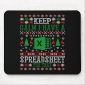 Keep Calm I Have A Spreadsheet For That Christmas Muismat (Voorkant)
