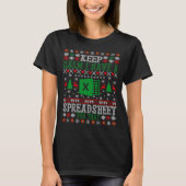 Keep Calm I Have A Spreadsheet For That Christmas  T-shirt (Voorkant)