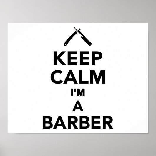 Keep calm I'm a Barber Poster (Voorkant)