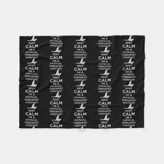 Keep calm I'm a Physical Therapist Assistant Fleece Deken (Voorkant (Horizontaal))