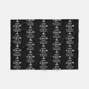 Keep calm I'm a Respiratory Therapist  Fleece Deken