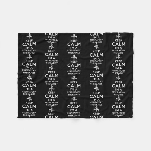 Keep calm I'm a Respiratory Therapist Fleece Deken (Voorkant (Horizontaal))