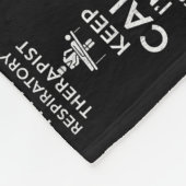 Keep calm I'm a Respiratory Therapist Fleece Deken (Hoek)