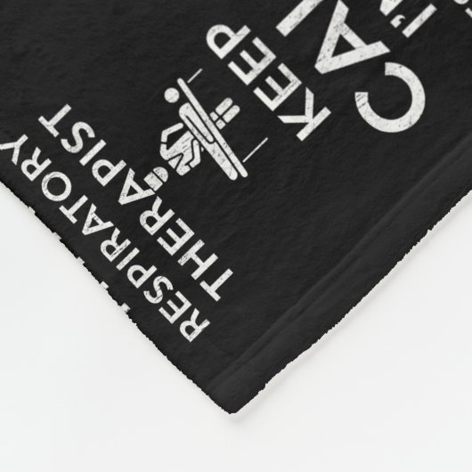 Keep calm I'm a Respiratory Therapist Fleece Deken (Hoek)