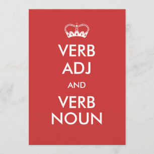  Keep Calm Invitation Style Kaarten