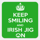 Keep Calm Irish Dansslogan Sticker (Voorkant)