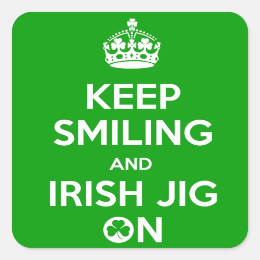 Keep Calm Irish Dansslogan Sticker (Voorkant)