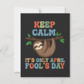 keep calm it's only April fool's day Feestdagenkaart (Voorkant)