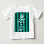 Keep Calm Jouw tekst Turquoise Stripes (Voorkant)