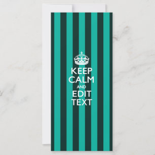  Keep Calm Jouw tekst Turquoise Stripes