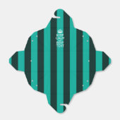 Keep Calm Jouw tekst Turquoise Stripes Bedankdoosjes (Uitgevouwen)