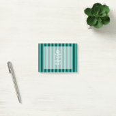  Keep Calm Jouw tekst Turquoise Stripes Post-it® Notes (Kantoor)