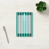  Keep Calm Jouw tekst Turquoise Stripes Post-it® Notes (Kantoor)