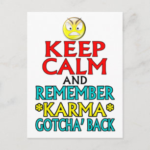 Keep Calm - Karma Briefkaart