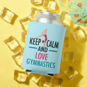 Keep Calm Love Gymnastics Beautiful Gymnast Blikjeskoeler