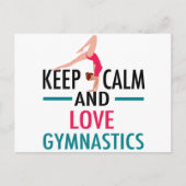 Keep Calm Love Gymnastics Beautiful Gymnast Briefkaart (Voorkant)