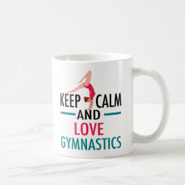 Keep Calm Love Gymnastics Beautiful Gymnast Koffiemok