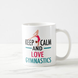 Keep Calm Love Gymnastics Beautiful Gymnast Koffiemok