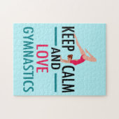 Keep Calm Love Gymnastics Beautiful Gymnast Legpuzzel (Horizontaal)
