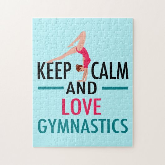Keep Calm Love Gymnastics Beautiful Gymnast Legpuzzel (Verticaal)