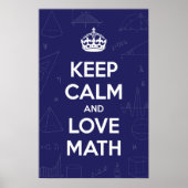 Keep Calm Love Wiskunde Poster (Voorkant)