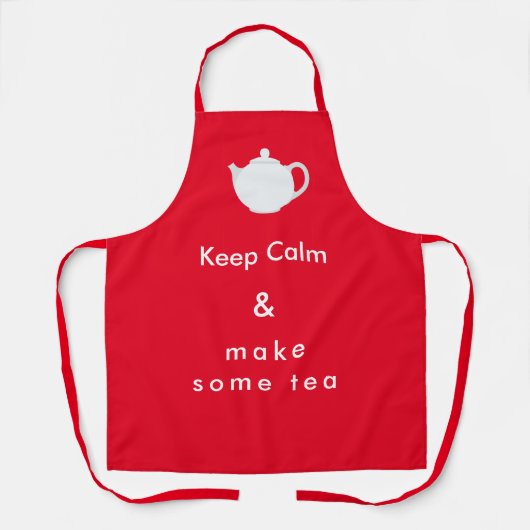 Keep Calm - maak tea Apron Schort (Voorkant)